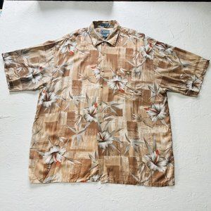 Kaylua Bay Resort Wear Shirt Mens XL Hawaiian Tropical Short Sleeve Button Up